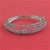 American Diamond Openable kada with Rhodium Plating 2 Tone Plating Mehndi Plating