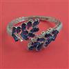 American Diamond Openable kada with Rhodium Plating