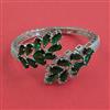 American Diamond Openable kada with Rhodium Plating