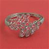 American Diamond Openable kada with Rhodium Plating