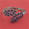 American Diamond Openable kada with Rhodium Plating