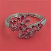 American Diamond Openable kada with Rhodium Plating