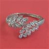 American Diamond Openable kada with Rhodium Plating