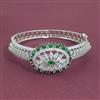 American Diamond Openable kada with Rhodium Plating
