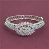 American Diamond Openable kada with Rhodium Plating