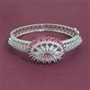 American Diamond Openable kada with Rhodium Plating