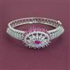 American Diamond Openable kada with Rhodium Plating