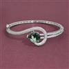 American Diamond Openable kada with Rhodium Plating