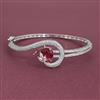 American Diamond Openable kada with Rhodium Plating