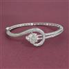 American Diamond Openable kada with Rhodium Plating