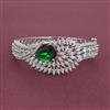 American Diamond Openable kada with Rhodium Plating