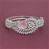 American Diamond Openable kada with Rhodium Plating