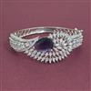 American Diamond Openable kada with Rhodium Plating