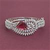 American Diamond Openable kada with Rhodium Plating