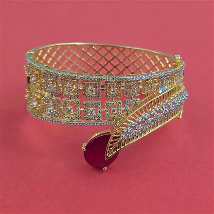 American Diamond Openable kada with 2 Tone Plating