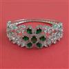 American Diamond Openable kada with Rhodium Plating