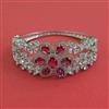 American Diamond Openable kada with Rhodium Plating