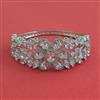 American Diamond Openable kada with Rhodium Plating