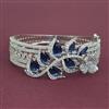 American Diamond Openable kada with Rhodium Plating