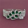 American Diamond Openable kada with Rhodium Plating