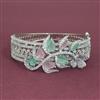 American Diamond Openable kada with Rhodium Plating
