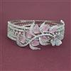 American Diamond Openable kada with Rhodium Plating