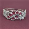 American Diamond Openable kada with Rhodium Plating