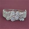 American Diamond Openable kada with Rhodium Plating