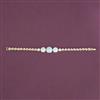 American Diamond Classic Bracelet with Rhodium Plating 2 Tone Plating