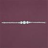 American Diamond Classic Bracelet with Rhodium Plating 2 Tone Plating