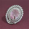 American Diamond Adjustable Ring with Rhodium Plating