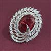 American Diamond Adjustable Ring with Rhodium Plating