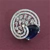 American Diamond Adjustable Ring with Rhodium Plating