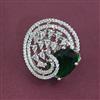 American Diamond Adjustable Ring with Rhodium Plating