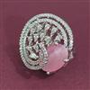 American Diamond Adjustable Ring with Rhodium Plating