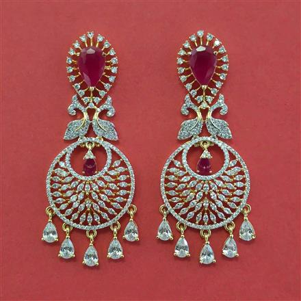 American Diamond Classic Earring with 2 Tone Plating