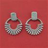 American Diamond Classic Earring with Rhodium Plating 2 Tone Plating