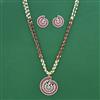 American Diamond Classic Pendant Set with 2 Tone Plating