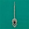 American Diamond Classic Tikka with Rhodium Plating