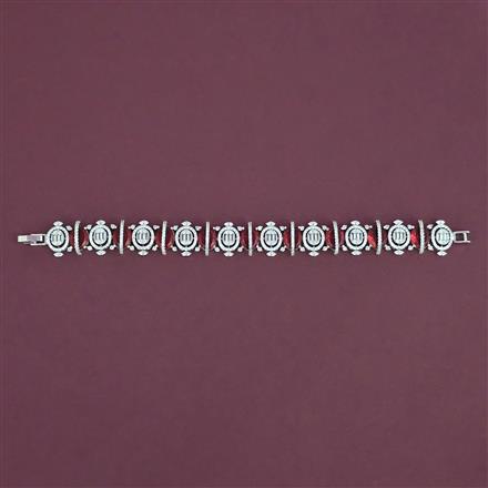 American Diamond Classic Bracelet with Rhodium Plating