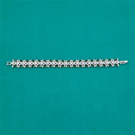 American Diamond Classic Bracelet with Rhodium Plating