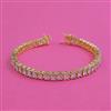 American Diamond Classic Bracelet with Rhodium Plating 2 Tone Plating