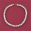 American Diamond Classic Bracelet with Rhodium Plating 2 Tone Plating