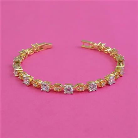 American Diamond Classic Bracelet with 2 Tone Plating