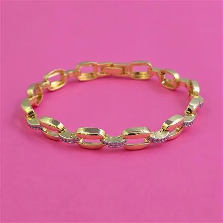American Diamond Classic Bracelet with 2 Tone Plating