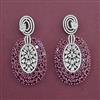 American Diamond Classic Earring with Rhodium Plating