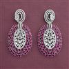 American Diamond Classic Earring with Rhodium Plating