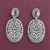 American Diamond Classic Earring with Rhodium Plating