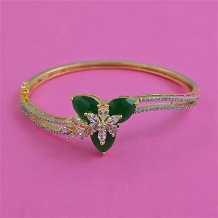 American Diamond Openable kada with 2 Tone Plating