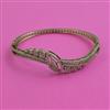American Diamond Openable kada with Rhodium Plating 2 Tone Plating Mehndi Plating